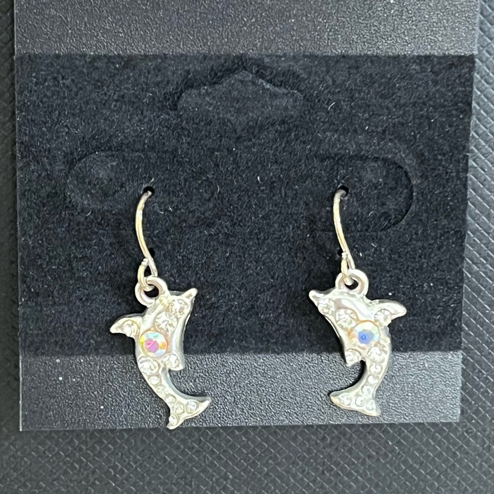 Dolphin Crystal Earrings